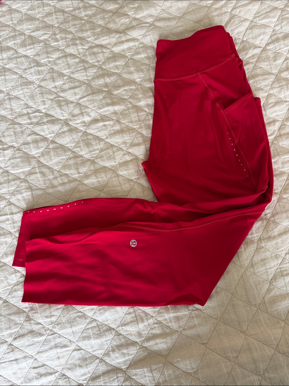 Fast and Free- Sz 10- lululemon athletica Red High-Rise Leggings